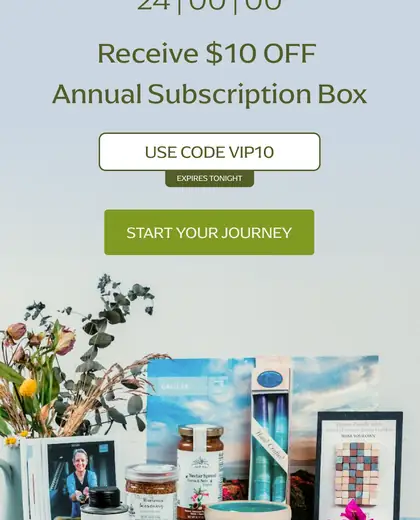 Artza email featuring a subscription-box offer, product collection, publication marks, and brand story.