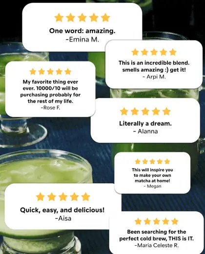 Chamberlain Coffee email with review cards, matcha products, coffee bags, accessories, and recipe videos.