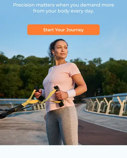 Blue Bioniq email with athlete hero, three member stories, reported survey statistics, and discount.